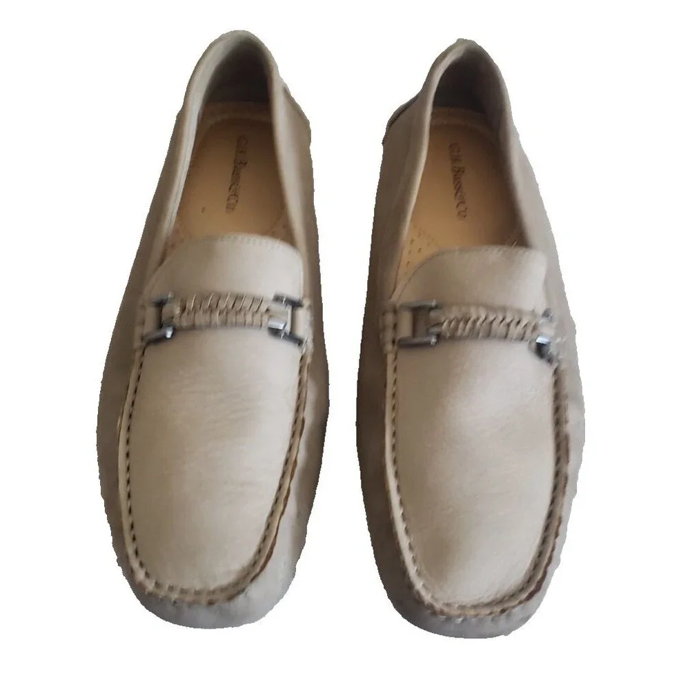 GH Bass And Co Wheldon Braid Bit Beige Men’s Driving Loafers Size 10.5M